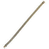 14K Yellow Gold Double-Row Stone Tennis Bracelet