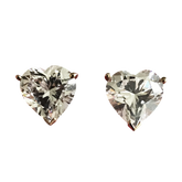 14K Gold Premium Cubic Zirconia and Amethyst Square Halo Stud Earrings