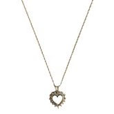 14K Gold Diamond-Accent Heart Pendant Necklace