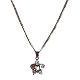 Shimmering Sterling Silver Flower Charm Necklace