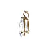 14K Gold Premium Cubic Zirconia Pear-Shaped Pendant