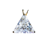 Trillion Cut 14K Gold & Premium Cubic Zirconia Pendant