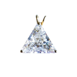 Trillion Cut 14K Gold & Premium Cubic Zirconia Pendant