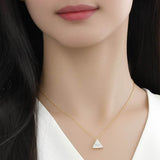 Trillion Cut 14K Gold & Premium Cubic Zirconia Pendant