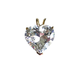 Elegant 14K Gold & Premium Cubic Zirconia Heart Necklace Charm