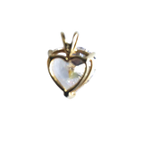 Elegant 14K Gold & Premium Cubic Zirconia Heart Necklace Charm