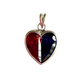 Dual Heart Sterling Silver Pendant"