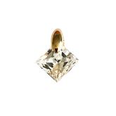 14K Yellow Gold Princess-Cut Solitaire Charm