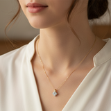 14K Gold Princess-Cut Solitaire Charm