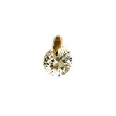14K Yellow Gold Round Solitaire Small Charm