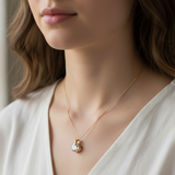 14K Yellow Gold Round Solitaire Small Charm