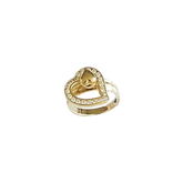 14K Gold With Lap Created Gem Stone