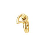 14K Gold With Lap Created Gem Stone