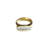 14K Gold Premium Cubic Zirconia Channel Set Band Ring