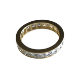 14K Gold Princess Cut Premium Cubic Zirconia Band