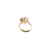 Sparkling Cluster Premium Cubic Zirconia 14K Gold Ring