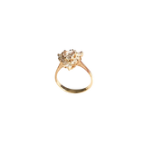 Sparkling Cluster Premium Cubic Zirconia 14K Gold Ring