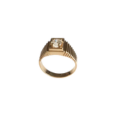 14K Gold Brilliant Premium Cubic Zirconia Solitaire Ring