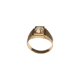 14K Gold Brilliant Premium Cubic Zirconia Solitaire Ring