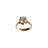 Classic 14K Gold Solitaire Premium Cubic Zirconia Ring