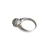Sterling Silver Pave Cubic Zirconia Sphere Ring