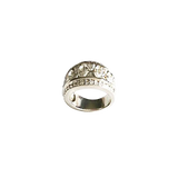 Sterling Silver Sparkling Stone Accent Band Ring