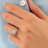 Sterling Silver & Multi-Stone Band Ring