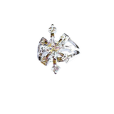 Sparkling Snowflake Sterling Silver Ring with Premium Cubic Zirconia