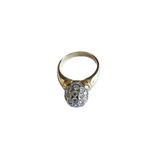 14K Gold Pavé Stone Spherical Dome Ring