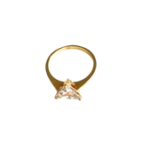 14K Yellow Gold Trillion-Cut Solitaire Ring