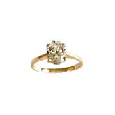 Elegant 14k Yellow Gold Oval-Cut Solitaire Ring