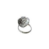 Vintage-Style Sterling Silver Pear-Cut Ballerina Ring