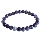 Natural Chevron Amethyst Gemstone Bracelet