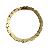 Vintage 14K Yellow Gold Hugs and Kisses (XOXO) Link Bracelet