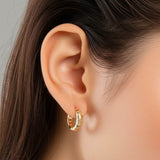 14K Yellow Gold  Hoop Earrings