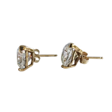 14K Gold Premium Cubic Zirconia and Amethyst Square Halo Stud Earrings