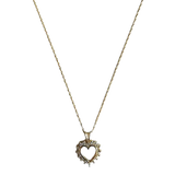 14K Gold Diamond-Accent Heart Pendant Necklace