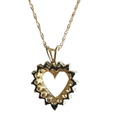 14K Gold Diamond-Accent Heart Pendant Necklace