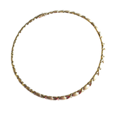 14K Gold "Hugs and Kisses" XOXO Link Necklace