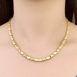 14K Gold "Hugs and Kisses" XOXO Link Necklace