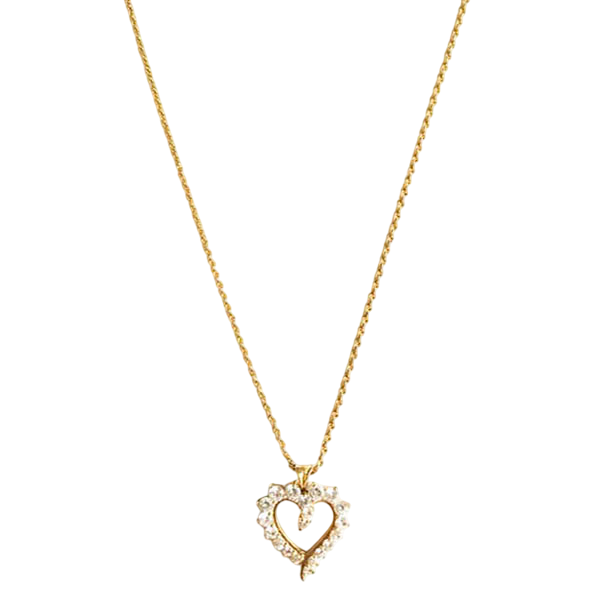 14K Gold Heart Pendant Necklace