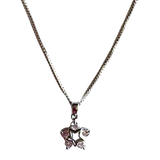 Shimmering Sterling Silver Flower Charm Necklace