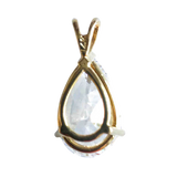 14K Gold Premium Cubic Zirconia Pear-Shaped Pendant
