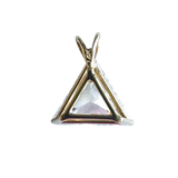 Trillion Cut 14K Gold & Premium Cubic Zirconia Pendant