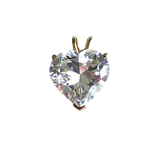 Elegant 14K Gold & Premium Cubic Zirconia Heart Necklace Charm