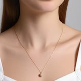 14K Gold Pave Sparkling Stones Ball Pendant