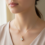 14K Yellow Gold Kite-Set Princess Cut Stone Solitaire Pendant