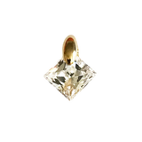 14K Yellow Gold Princess-Cut Solitaire Charm