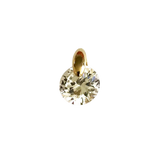 14K Yellow Gold Round Solitaire Small Charm