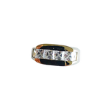 14K Gold Premium Cubic Zirconia Channel Set Band Ring